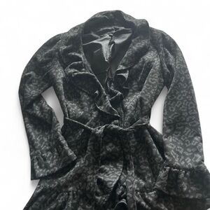 Sandro Black Luxe Robe Intimates Sleepwear